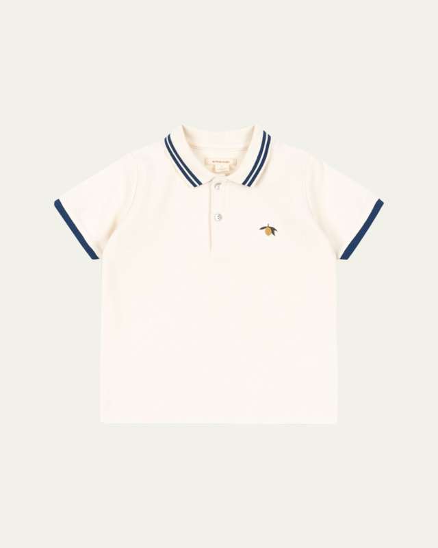 Boy's Florian Embroidered Polo Shirt, Size 9M-10
